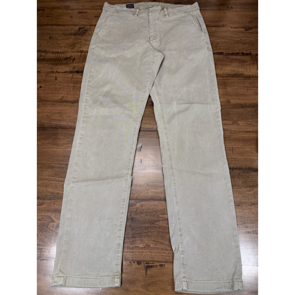 Faherty Coastline Premium Chino Pants Mens 31x32 Tailored Fit Khaki Tan Twill